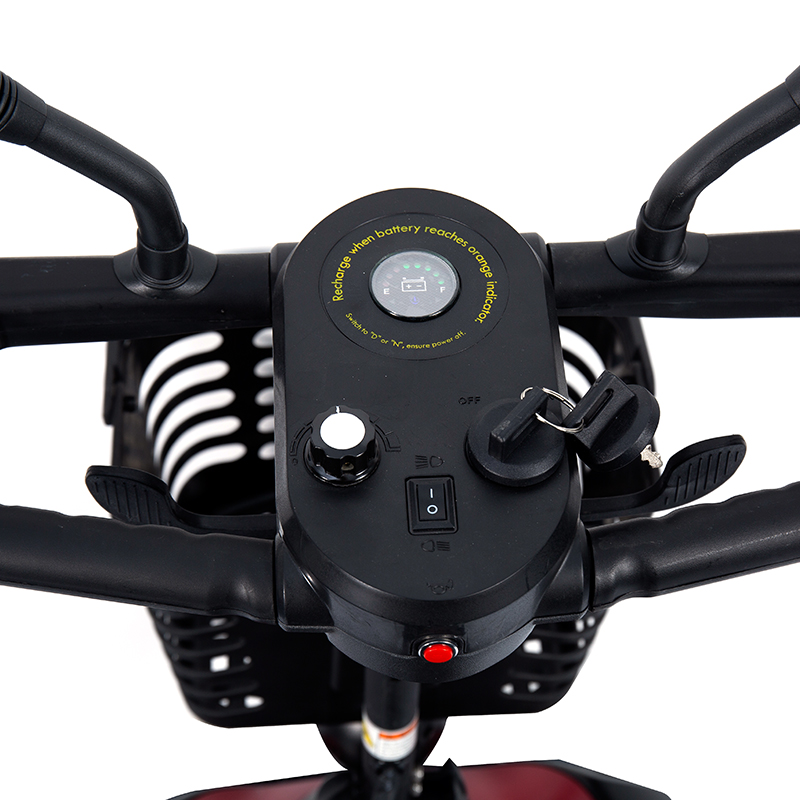 YL-07 Sepetli 4 Tekerlekli Seyahat Katlanabilir Elektrikle Çalışan Mobilite Scooter